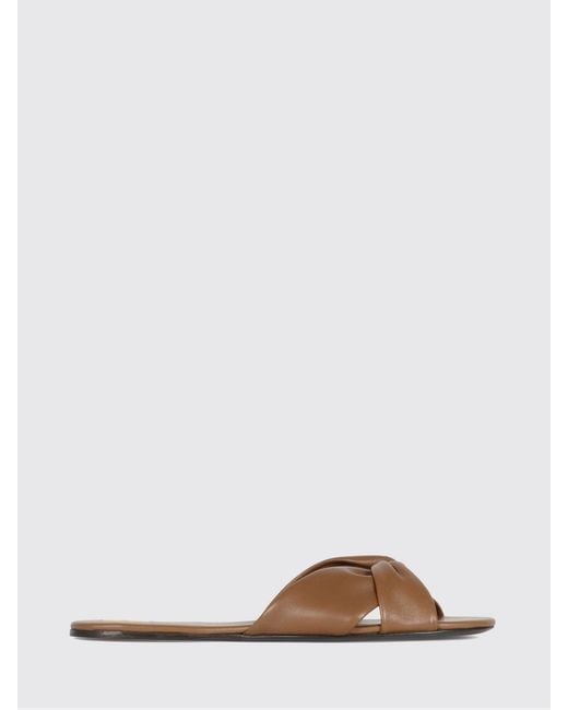 Saint Laurent Brown Nappa Slippers