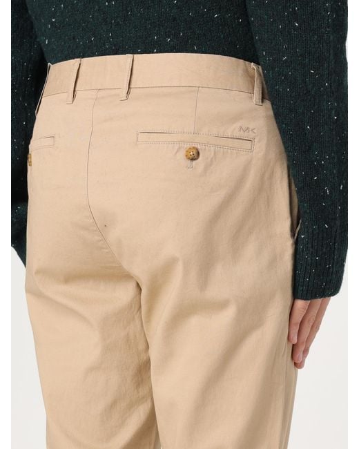 Michael Kors Natural Cotton Blend Chino Trousers for men