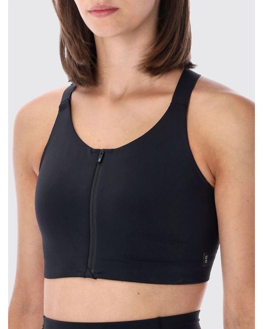 On Shoes Blue Cropped Zip-Up Sports Top