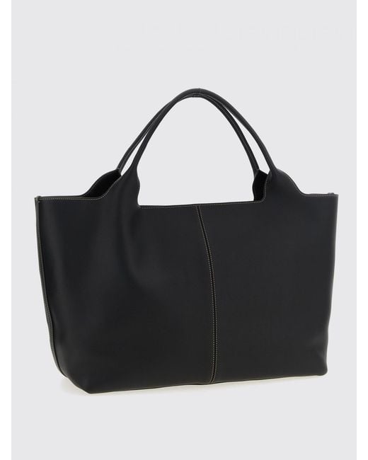 Tod's Black Barretta Calfskin Handbag