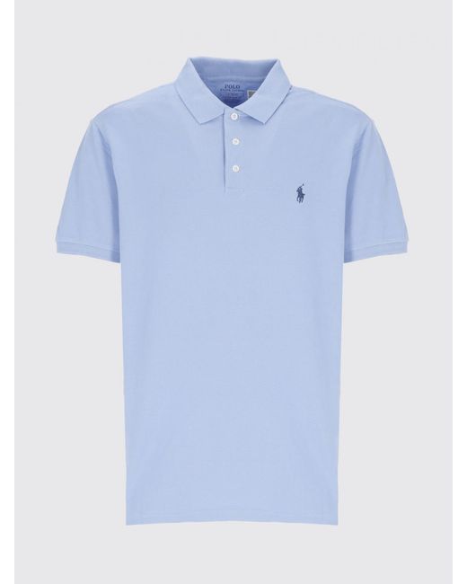 Polo Ralph Lauren Blue Cotton Polo Shirt With Logo for men