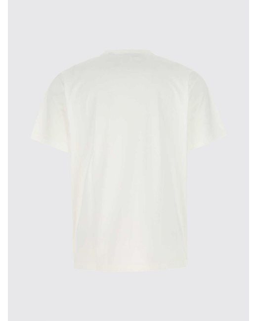 Burberry White Cotton T-Shirt With Logo for men