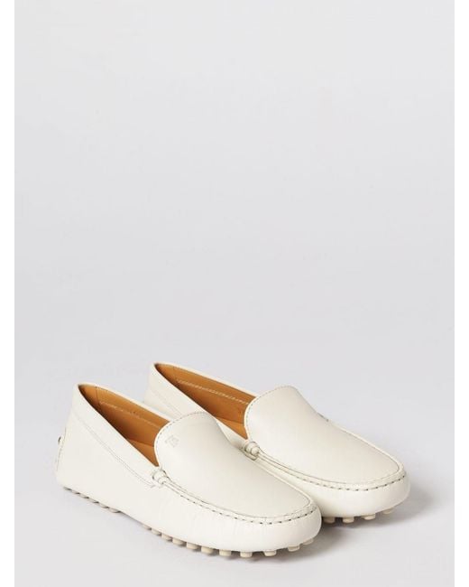 Tod's Natural Leather Driver Loafers