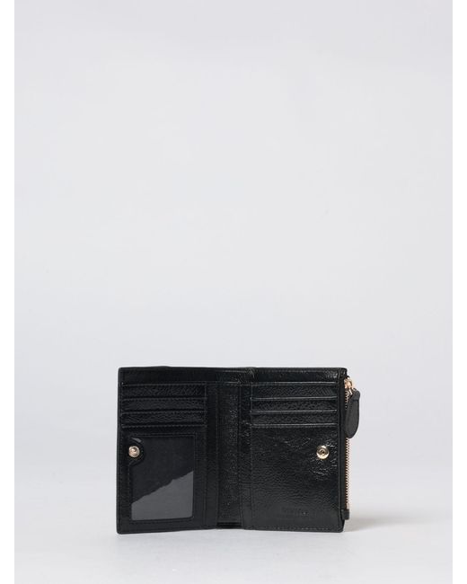 Pinko Black Shiny Leather Wallet With Logo