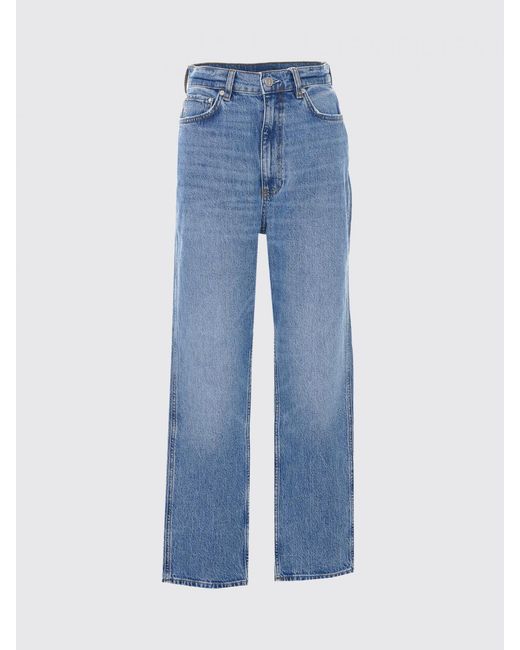 Anine Bing Blue Straight Denim Jeans
