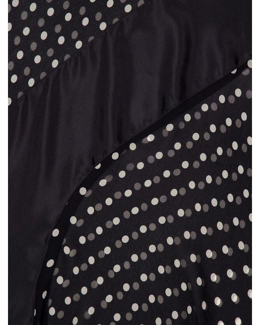 Nina Ricci Black Polka Dot High-Waisted Flared Maxi Skirt With Train