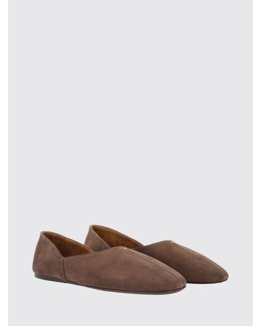 Khaite Brown Jane Suede Ballerinas