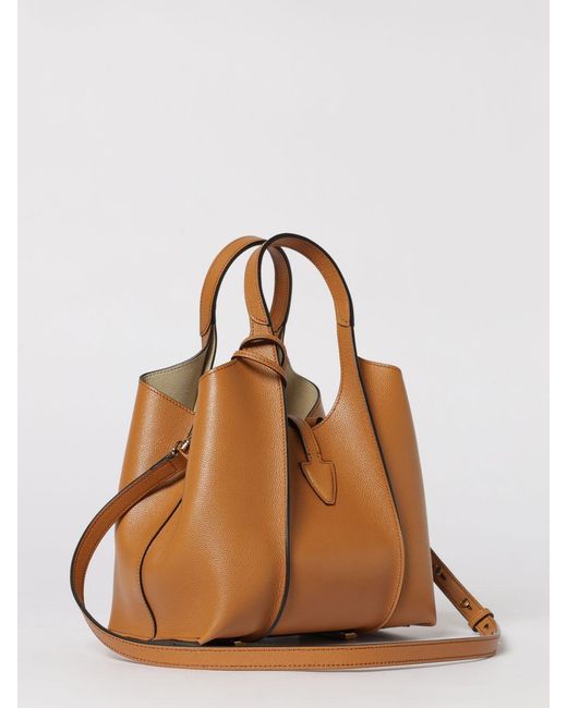 Tod's Brown Mini T Timeless Leather Shopping Bag