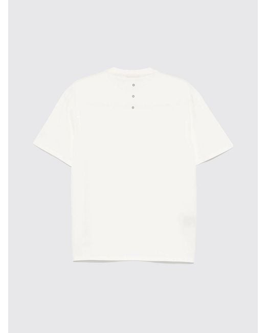 Premiata White Crewneck Cotton T-Shirt With Contrast Logo for men