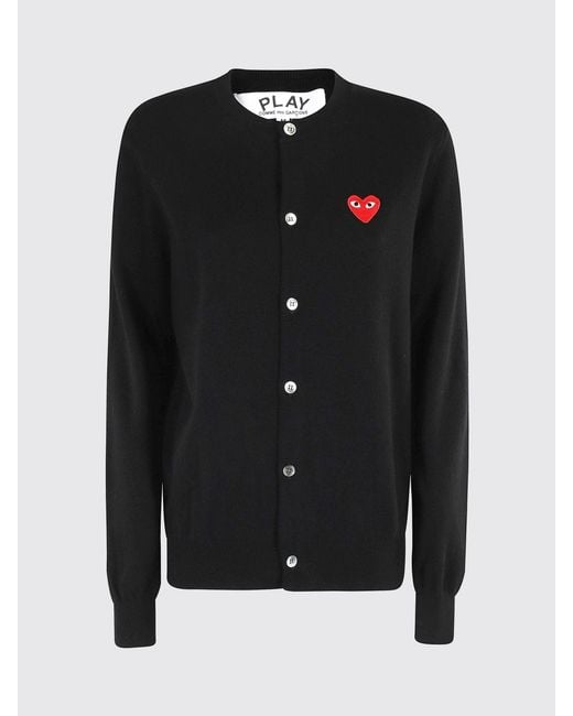 COMME DES GARÇONS PLAY Blue Comme Des Gar&Ccedil	Ons Play Wool Cardigan With Logo