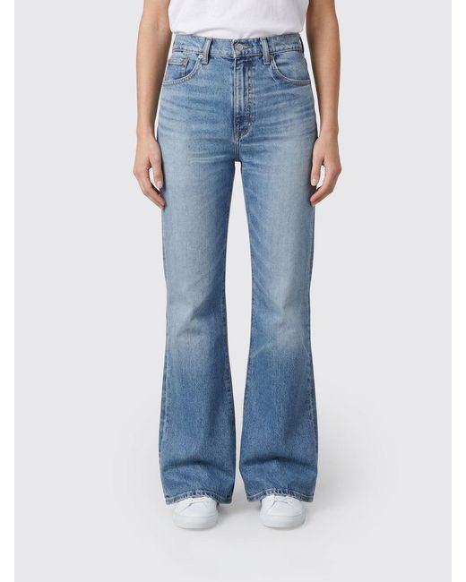 Polo Ralph Lauren Blue Cotton Denim Flared Jeans