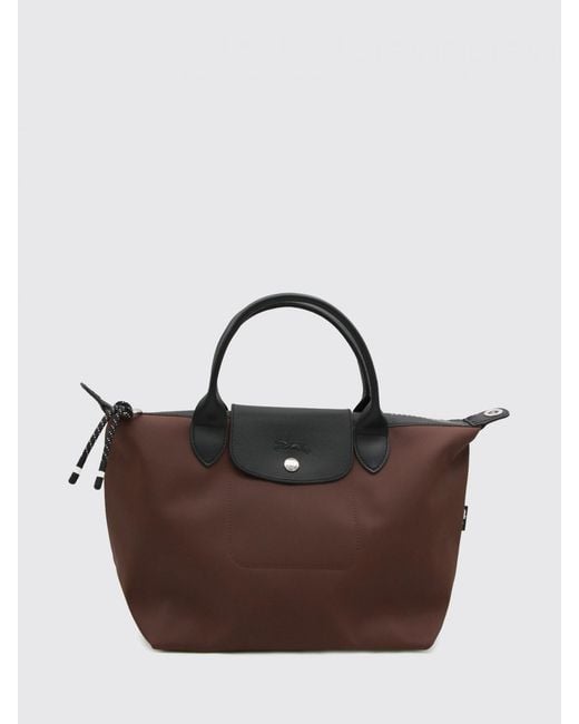 Longchamp Brown Le Pliage Energy Recycled Nylon Handbag With Shoulder Strap