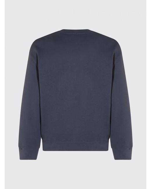 Maison Kitsuné Blue Maison KitsunÉ Cotton Crew-Neck Sweatshirt for men