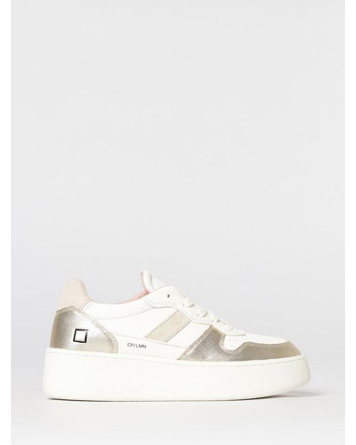 Date Natural Plateau-Sneakers Aus Leder
