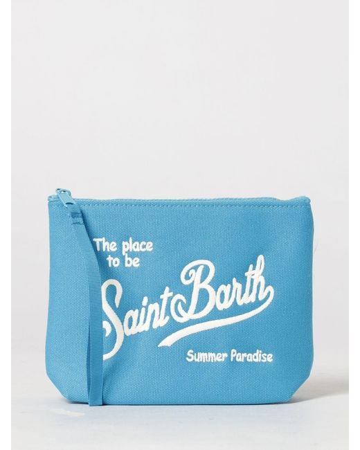 Mc2 Saint Barth Blue Cotton Blend Aline Pouch for men