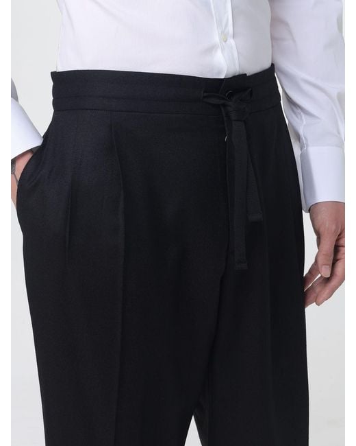 Dolce & Gabbana Blue Dolce &Amp Gabbana Classic Virgin Wool And Cotton Trousers for men
