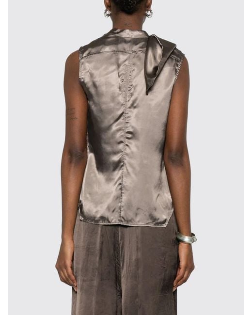 Rick Owens Brown Cupro Top