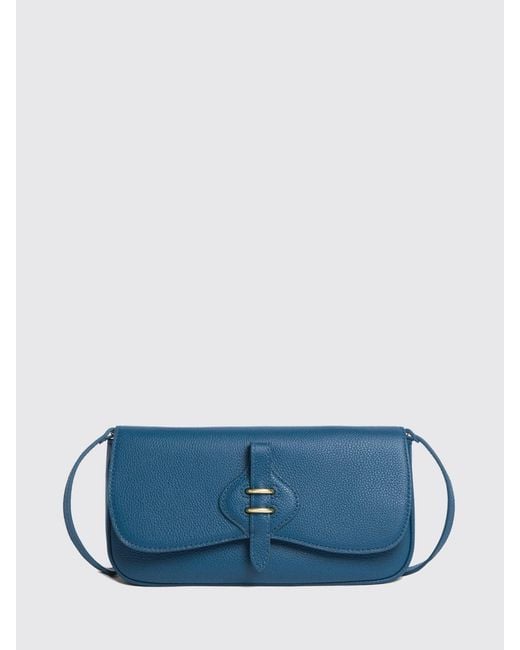Coccinelle Blue Mavery Mini Grained Leather Bag
