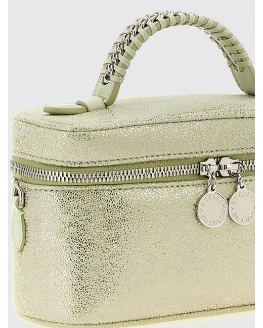 Stella McCartney Green Falabella Vanity Laminated Synthetic Suede Bag