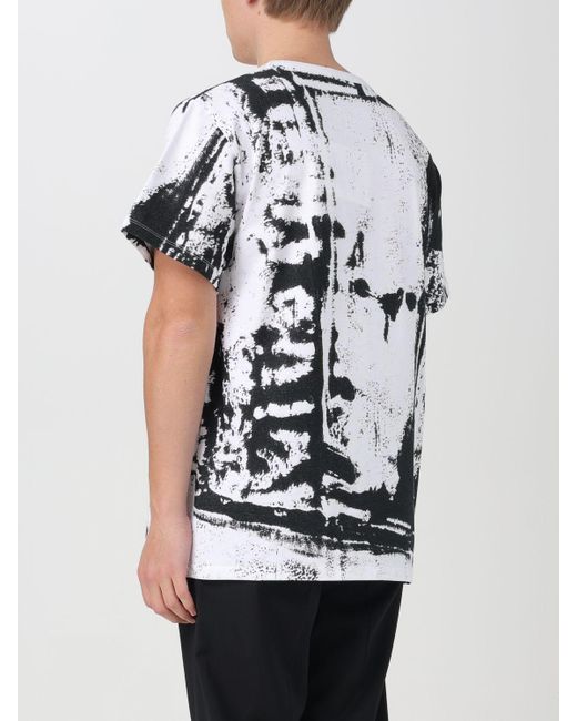 T-shirt stampata di Alexander McQueen in White da Uomo