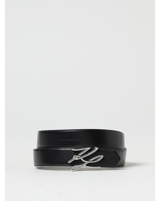 Karl Lagerfeld Black K/Autograph Reversible Leather Belt
