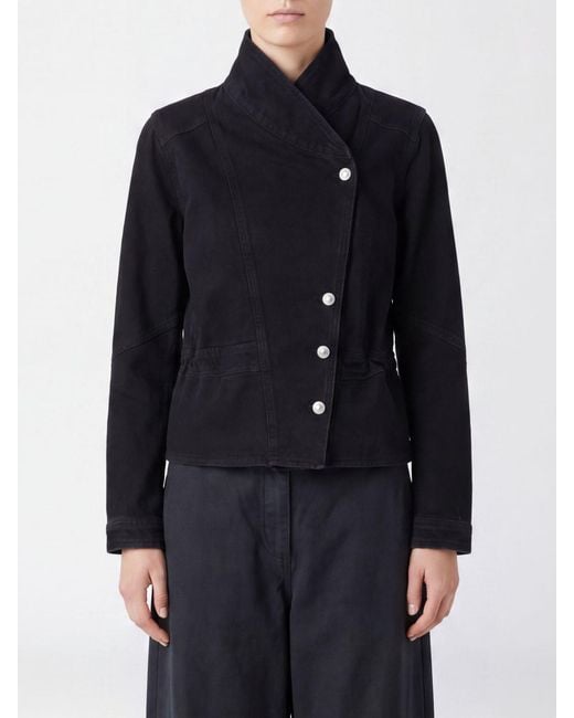 Isabel Marant Blue Double-Breasted Cropped Jacket