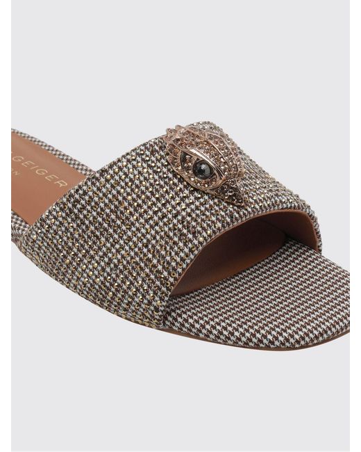 Kurt Geiger Brown Kensington Rhinestone Viscose Mules