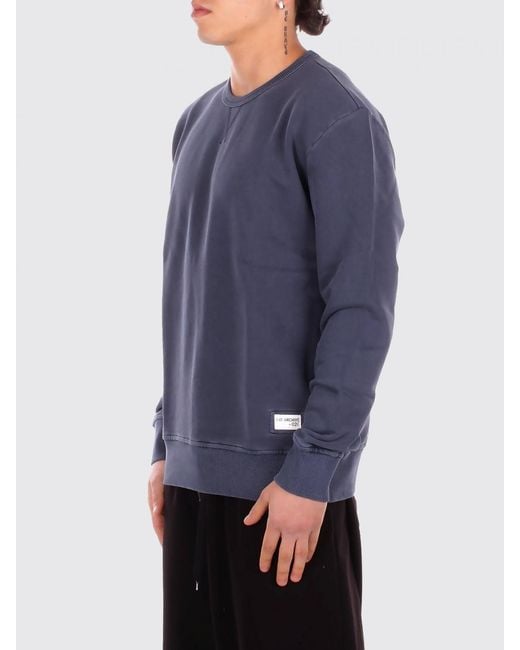 Fay Blue Cotton Crew Neck Sweatshirt for men