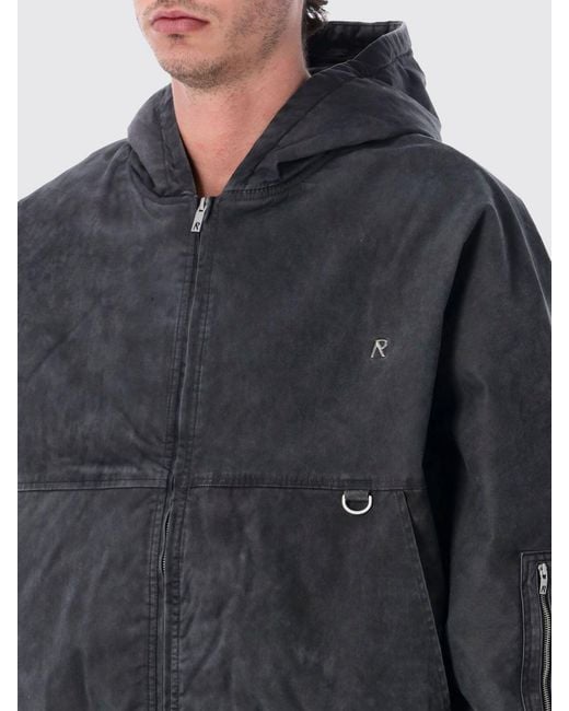 Represent Black Hooded Bomber Jacket for men