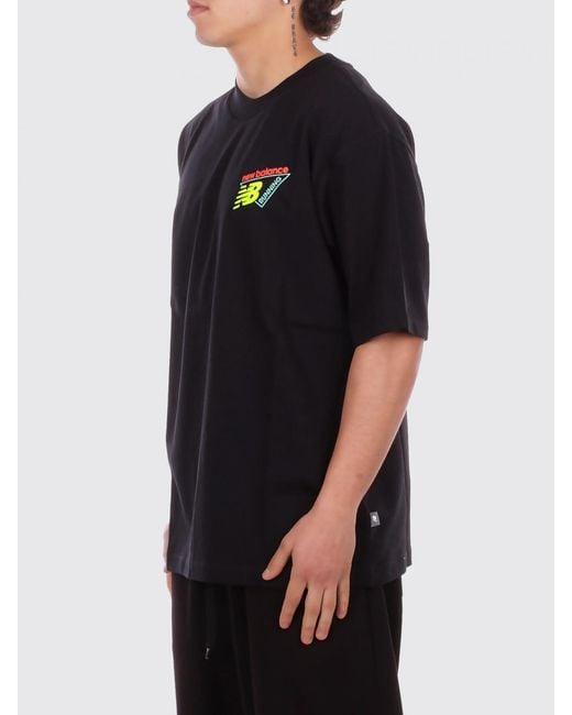 New Balance Black Printed Cotton T-Shirt for men