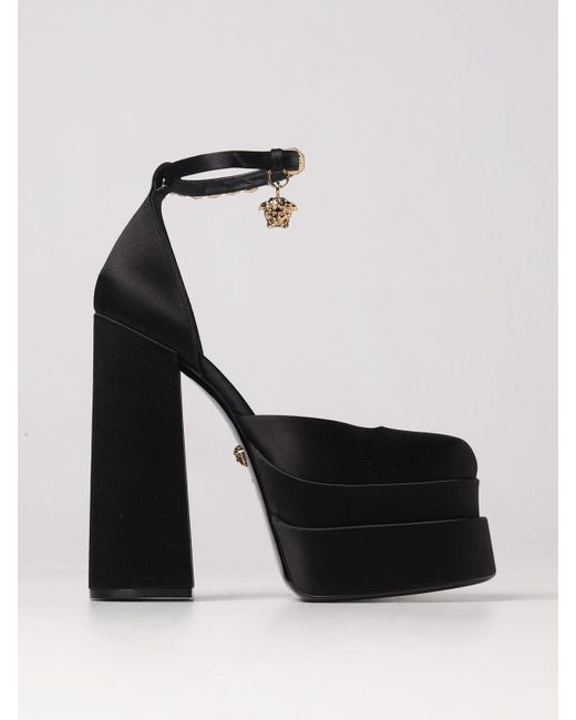 Versace High Heel Shoes in Black | Lyst Canada