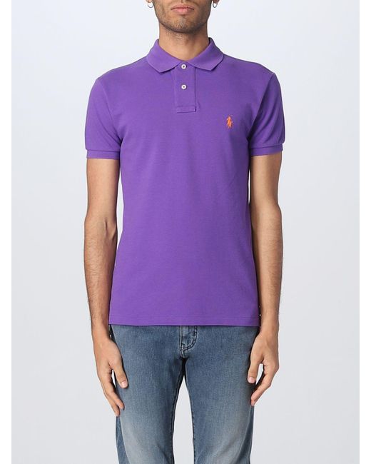 Polo Ralph Lauren Polo Shirt in Purple for Men | Lyst