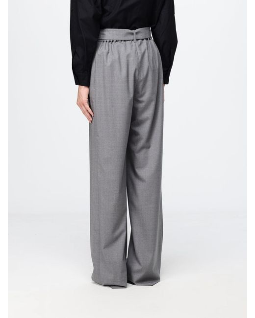 Max Mara Gray Virgin Wool Palazzo Trousers