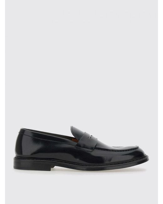 Doucal's White Brushed Leather Loafers for men