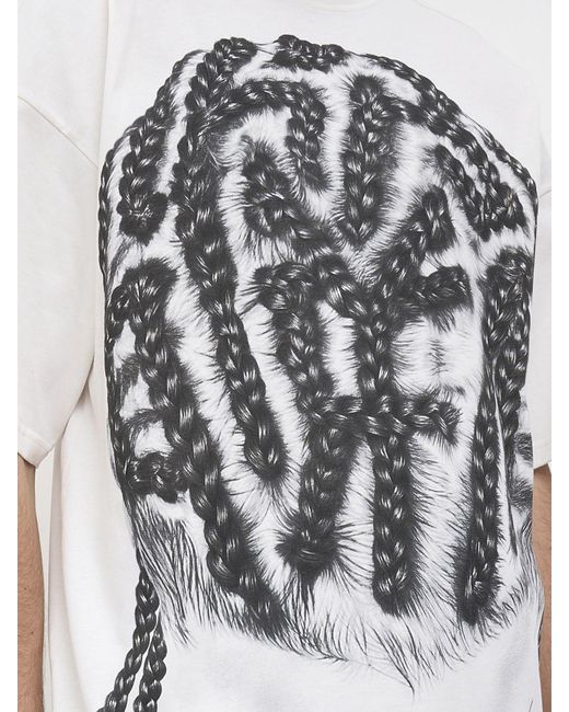 PDF Gray Printed Cotton T-Shirt for men
