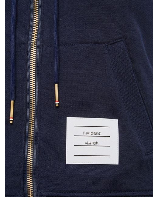 Thom Browne Blue Cotton Hoodie