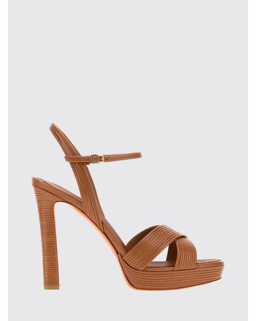 Santoni White Heeled Sandal