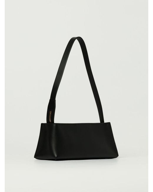 Marni White Calfskin Shoulder Bag With Logo
