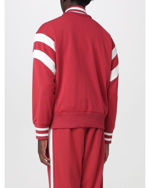 Champion Red Time Capsule Two-Tone Striped Acetate Track Jacket With High Neck for men