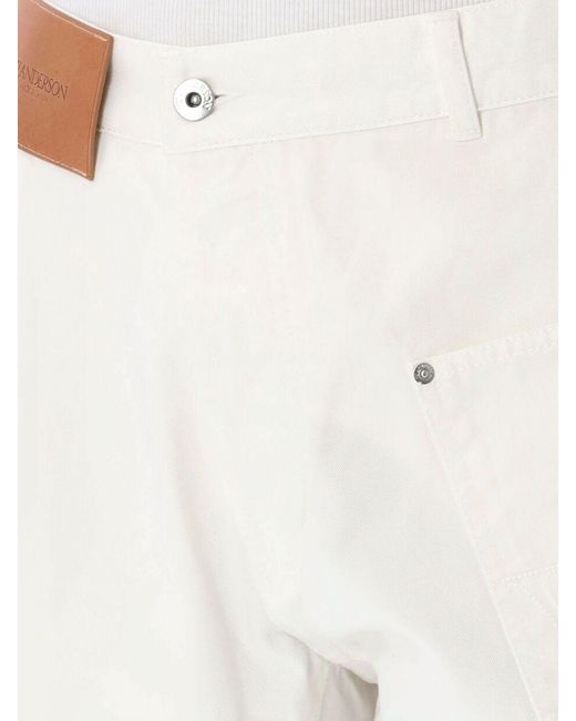 J.W. Anderson White Twisted Workwear Wide-Leg Denim Jeans for men