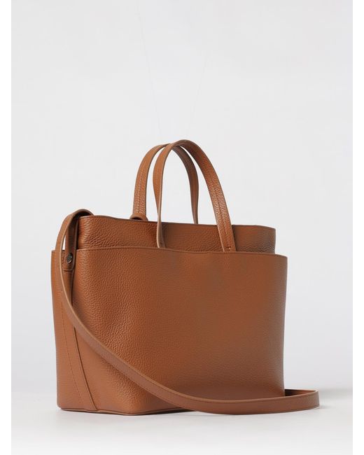 Fabiana Filippi Brown Grained Leather Bag