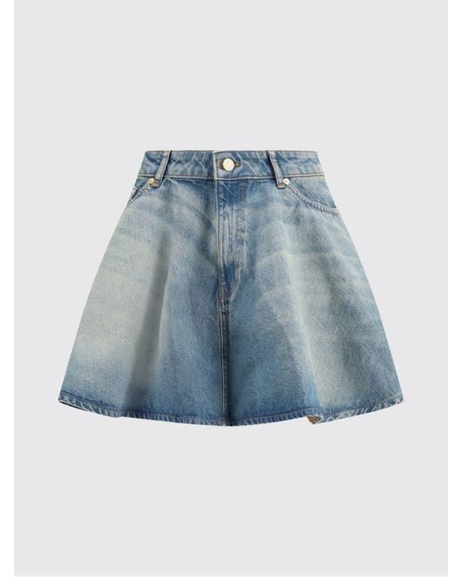 Ganni Blue Denim Mini Skirt