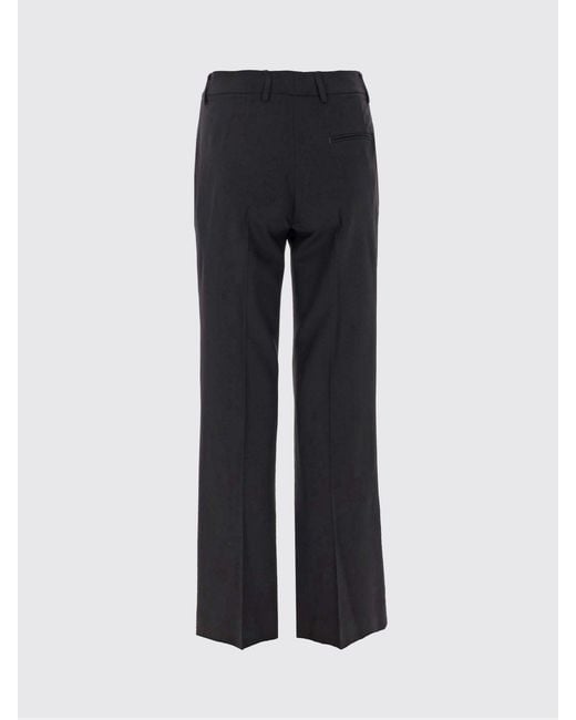 PT Torino Black Viscose Palazzo Trousers