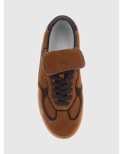 Alohas Brown Tb.490 Two-Tone Suede Sneakers With Laminated Logo