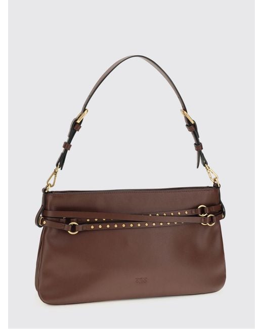 Pinko Brown Leather Belt Bag