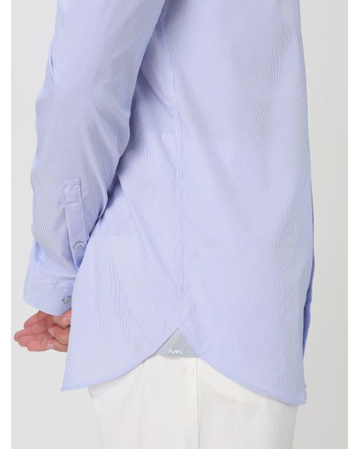 Camicia rigatina Michael di Michael Kors in Blue da Uomo