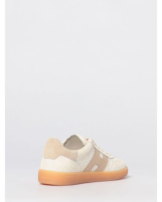 Hogan Pink Cool Suede And Crochet Canvas Sneakers