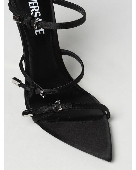 Versace White Sandal In Satin