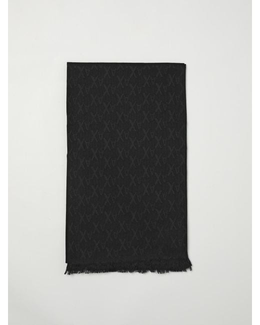 ARMANI EXCHANGE Black Scarf for men