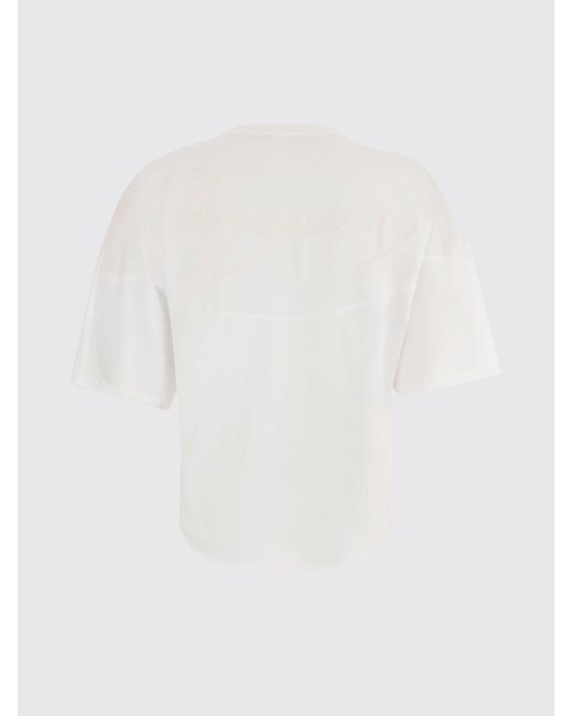 Jacquemus White Crew-Neck Cotton T-Shirt for men